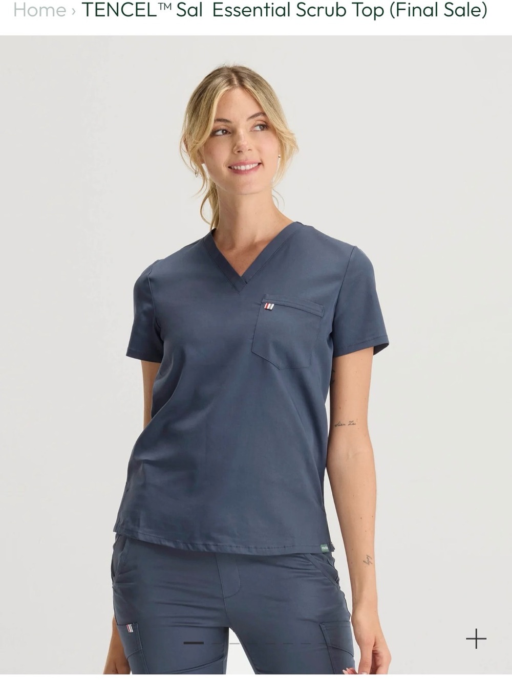NWT Mediclo Scrub Top and Bottom Slate Blue